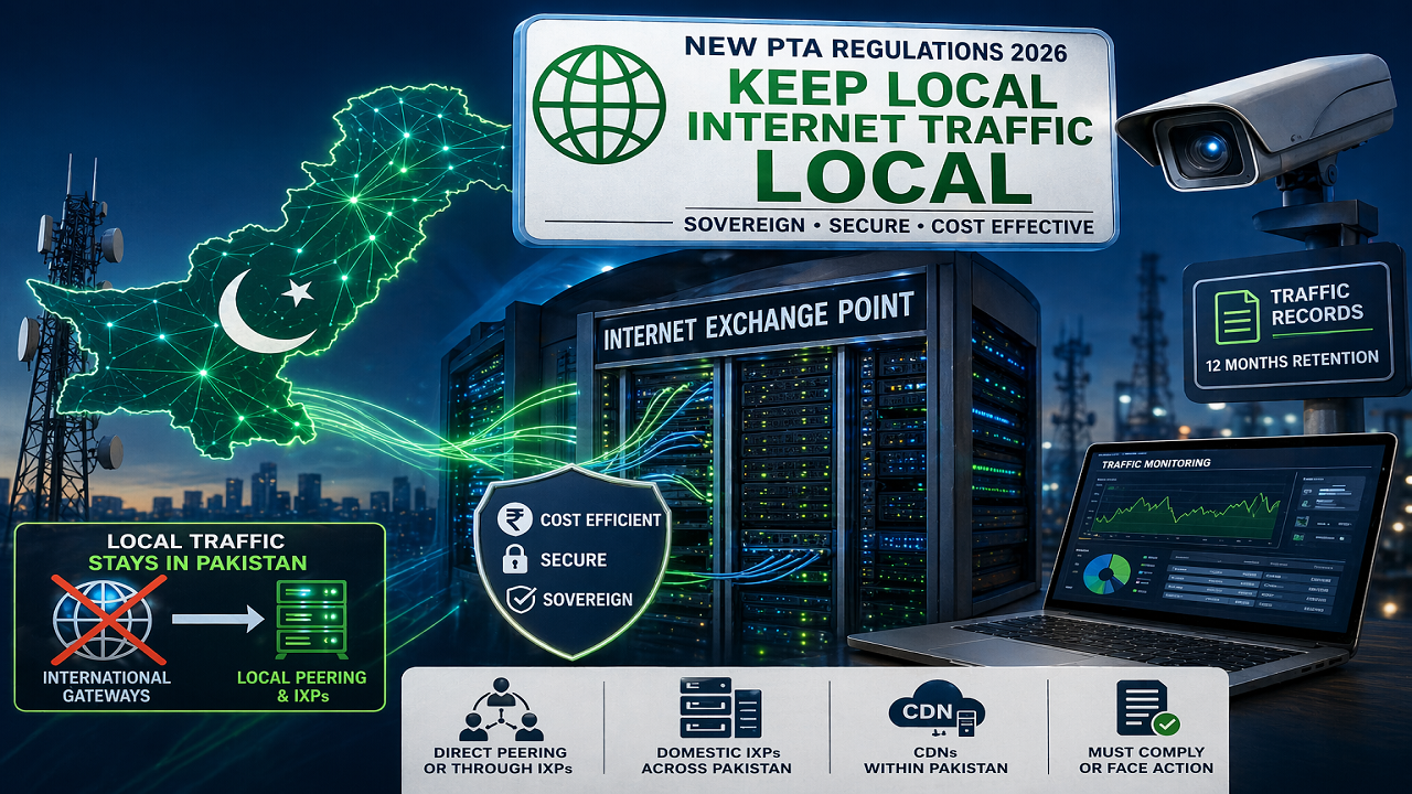 PTA mandates domestic routing for all local internet traffic, bans international gateways